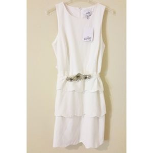 NWT Badgley Mischka Ivory Embellished Dress